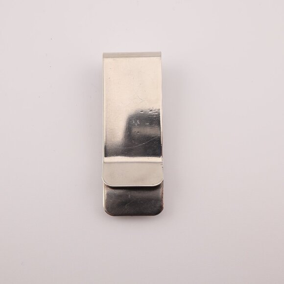 Native American Money Clip Sterling Silver Turquoise and Coral Stones Handmade** - Picture 7 of 7